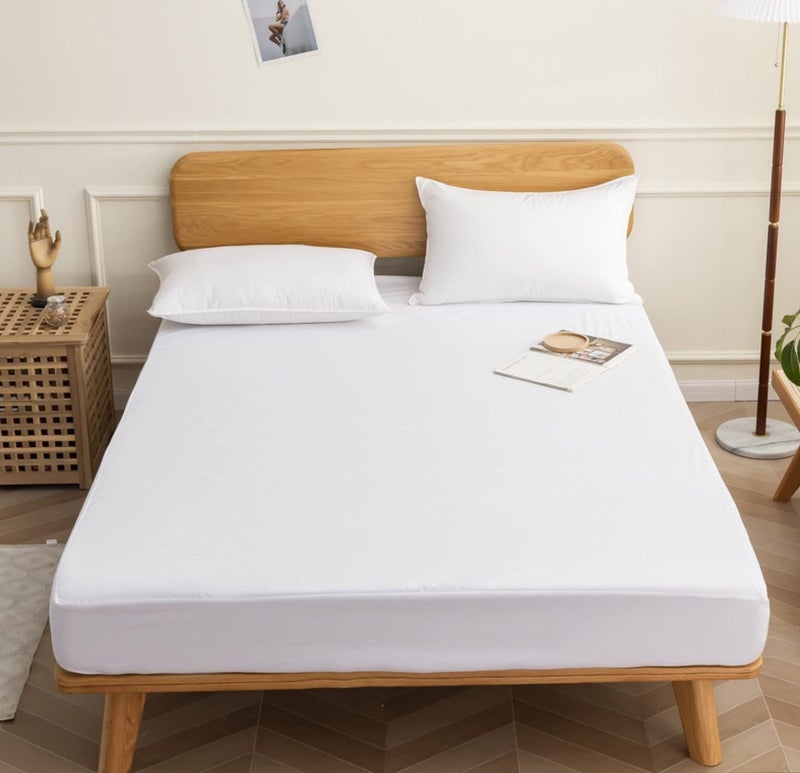 Deluxe Pearl White Comfy Fitted Bed Linen Set (3 Pieces) - 180 cm - Image 4